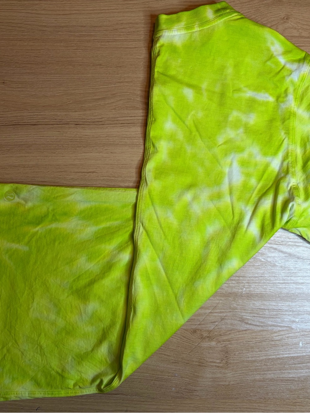 Lululemon All Yours Tee Electric Lime Tie Dye Pima Cotton Short Sleeve Top 4